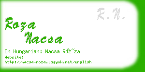 roza nacsa business card